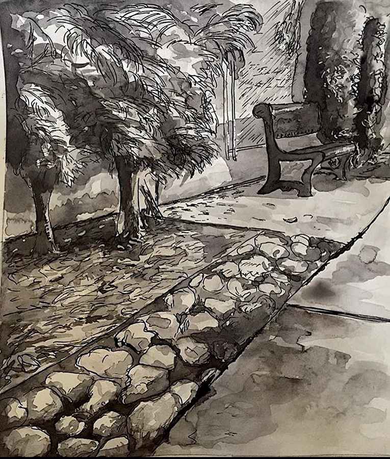 Bridge, ink