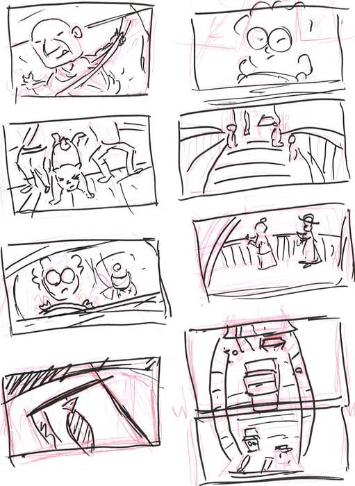 Yokai — pencil thumbnails