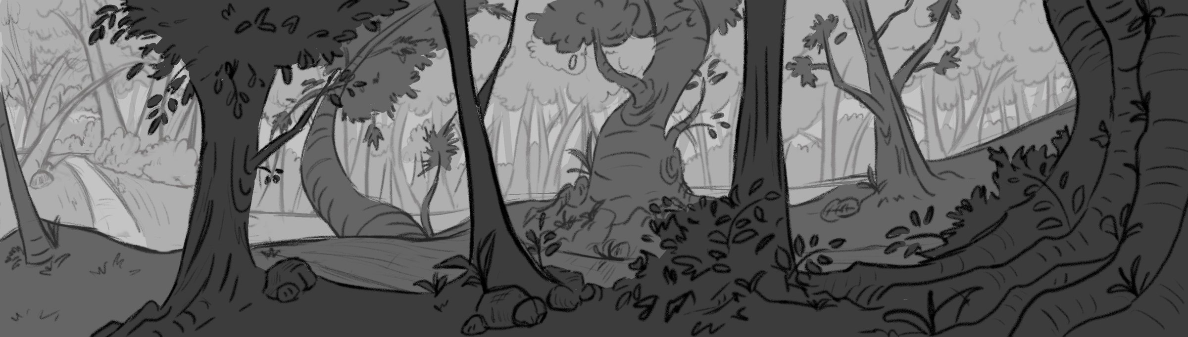 Forest panorama — TVPaint background
