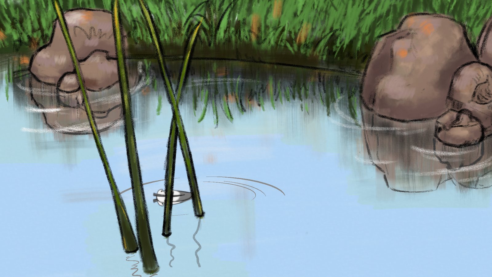 Reed pond — TVPaint background
